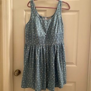 Eshakti light blue bird print sundress